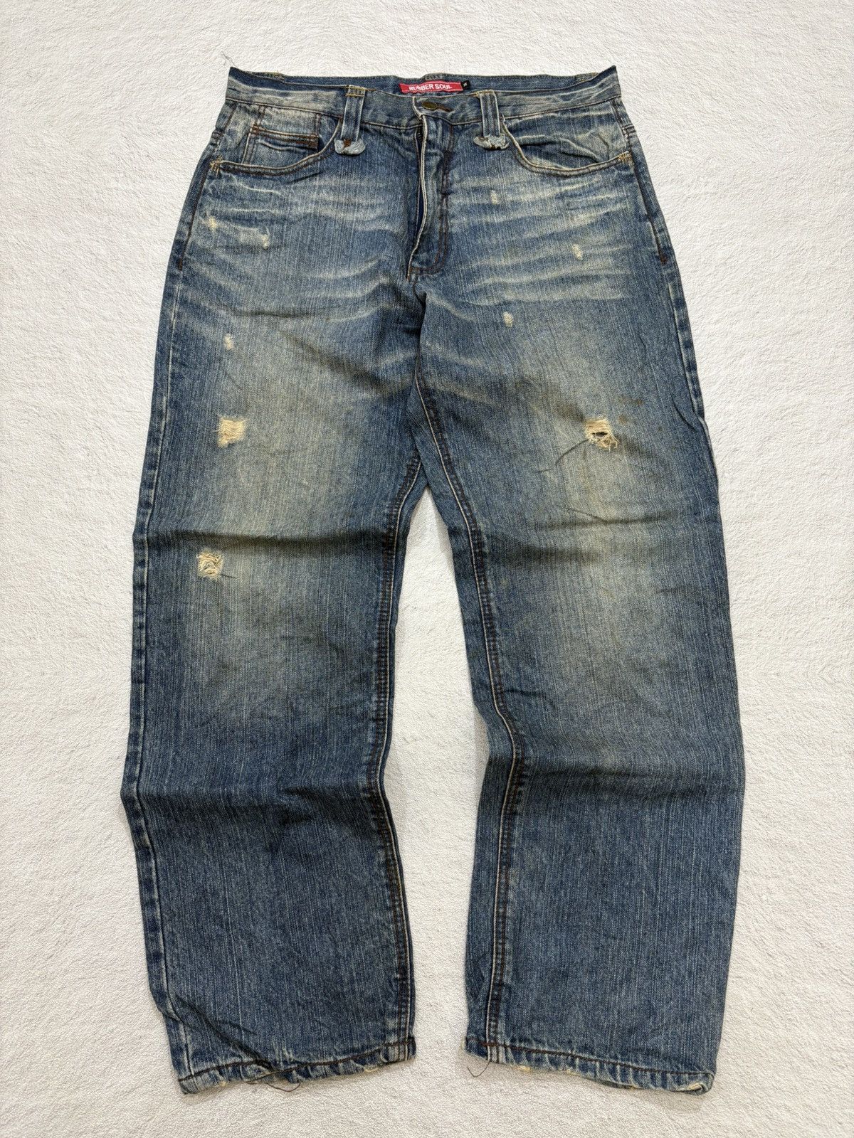 2000s Rubeesoul japan enginered dirty denim y2k style