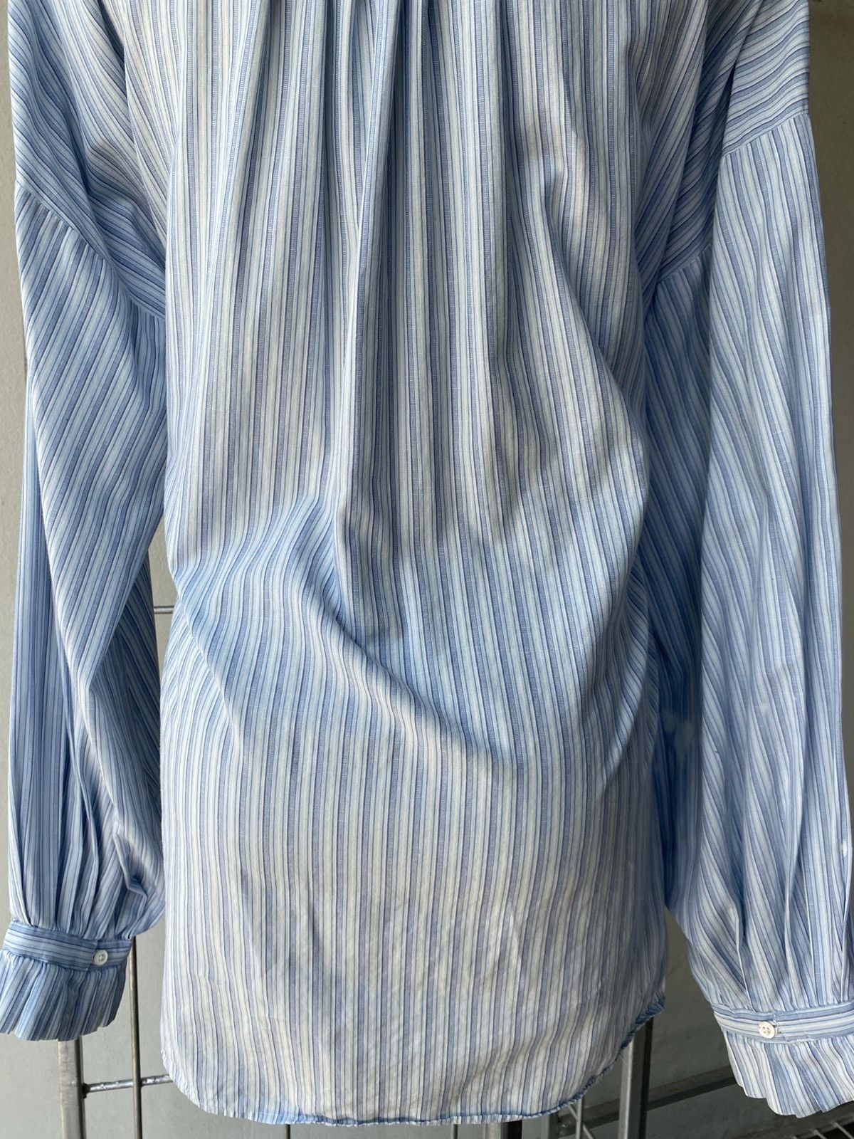 Ralph Lauren Ralph Lauren Blue Striped Blouse Pleated Collar & Cuffs. Size M / US 6-8 / IT 42-44 - 7 Thumbnail