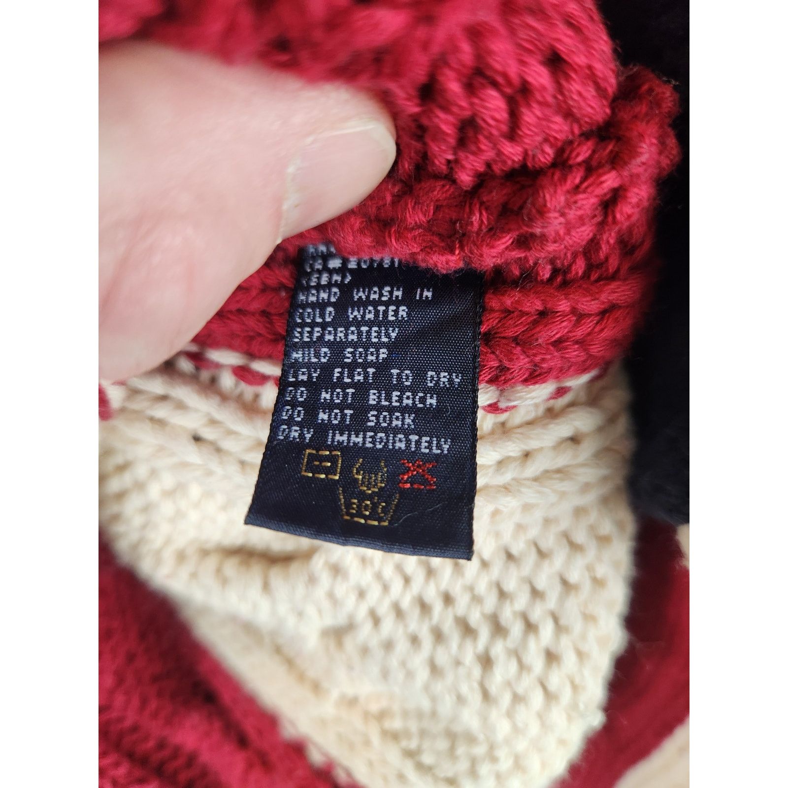 Tommy Hilfiger Vintage Tommy Hilfiger USA Stars Cable Knit Sweater men's XL Size US XL / EU 56 / 4 - 4 Thumbnail