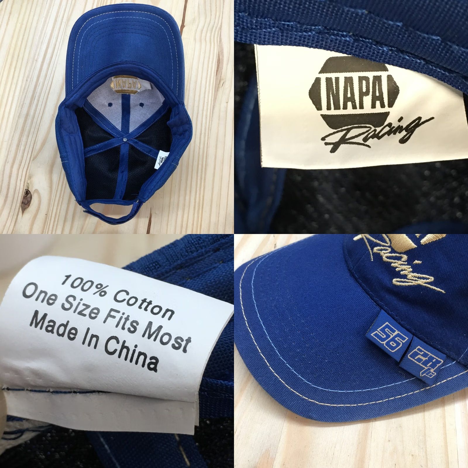 Vintage NAPA Racing 56 Baseball Cap Hat Mens Blue One Size Cotton Curved Brim Casual Size ONE SIZE - 8 Thumbnail