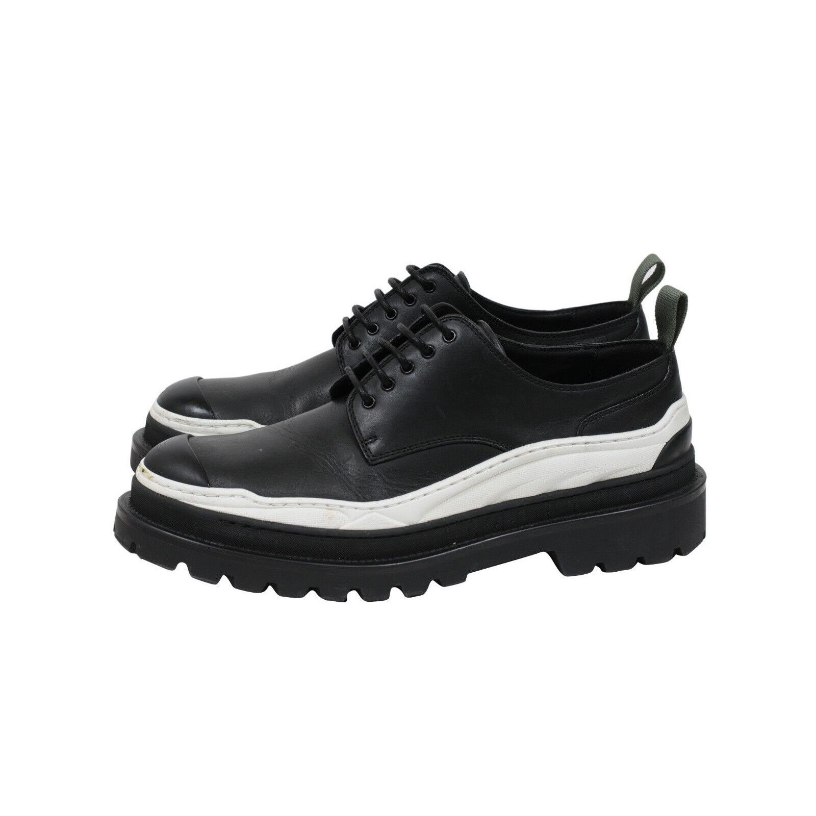 Dior × Sacai Sacai Black White Leather Chunky Derby Size US 12 / EU 45 - 4 Thumbnail