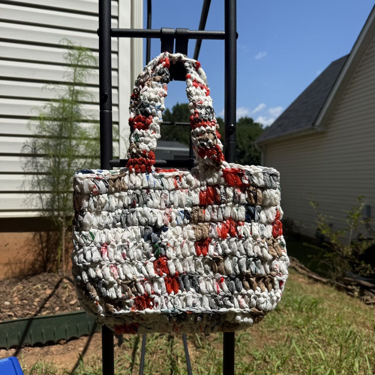 Other Upcycled Plastic Bag Tote – One-Off Handcrafted Artifact Size ONE SIZE - 3 Thumbnail