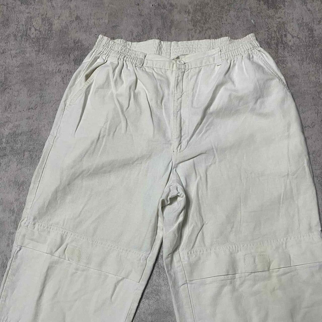 Other Cream and white vintage 90s baggy cargo pants cargo Size 32" / US 10 / IT 46 - 4 Thumbnail