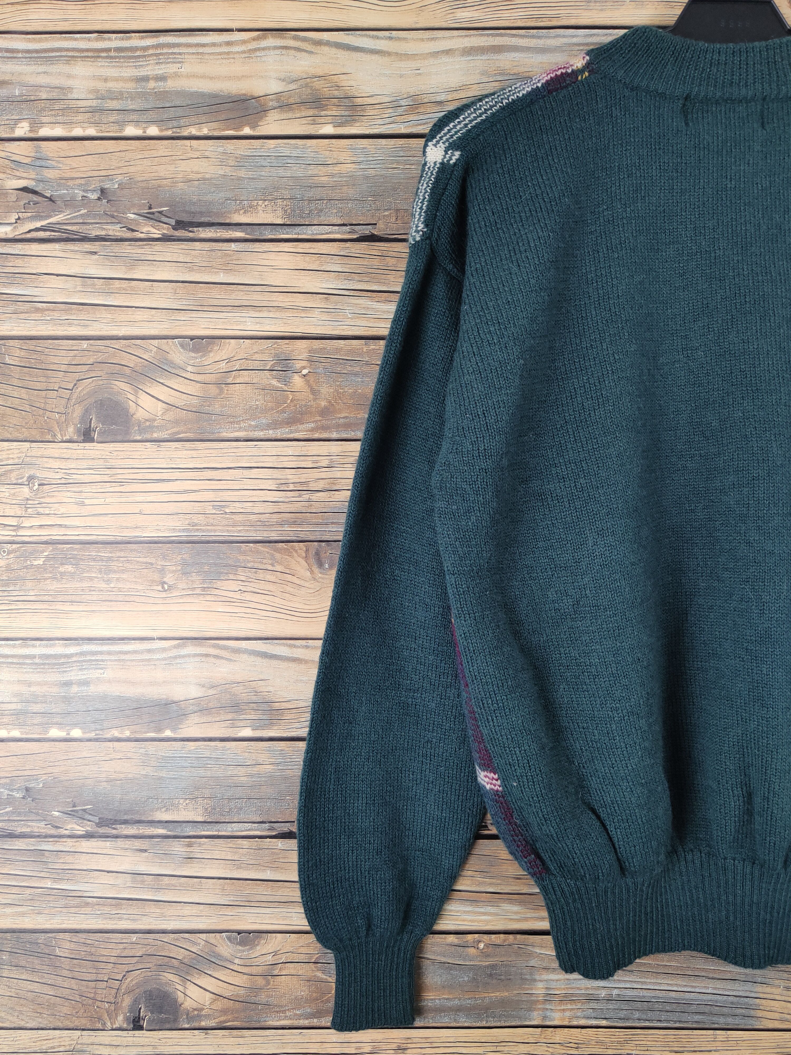 Vintage High Garment Green Knitwear Sweatshirts #W1538 Size US M / EU 48-50 / 2 - 8 Thumbnail