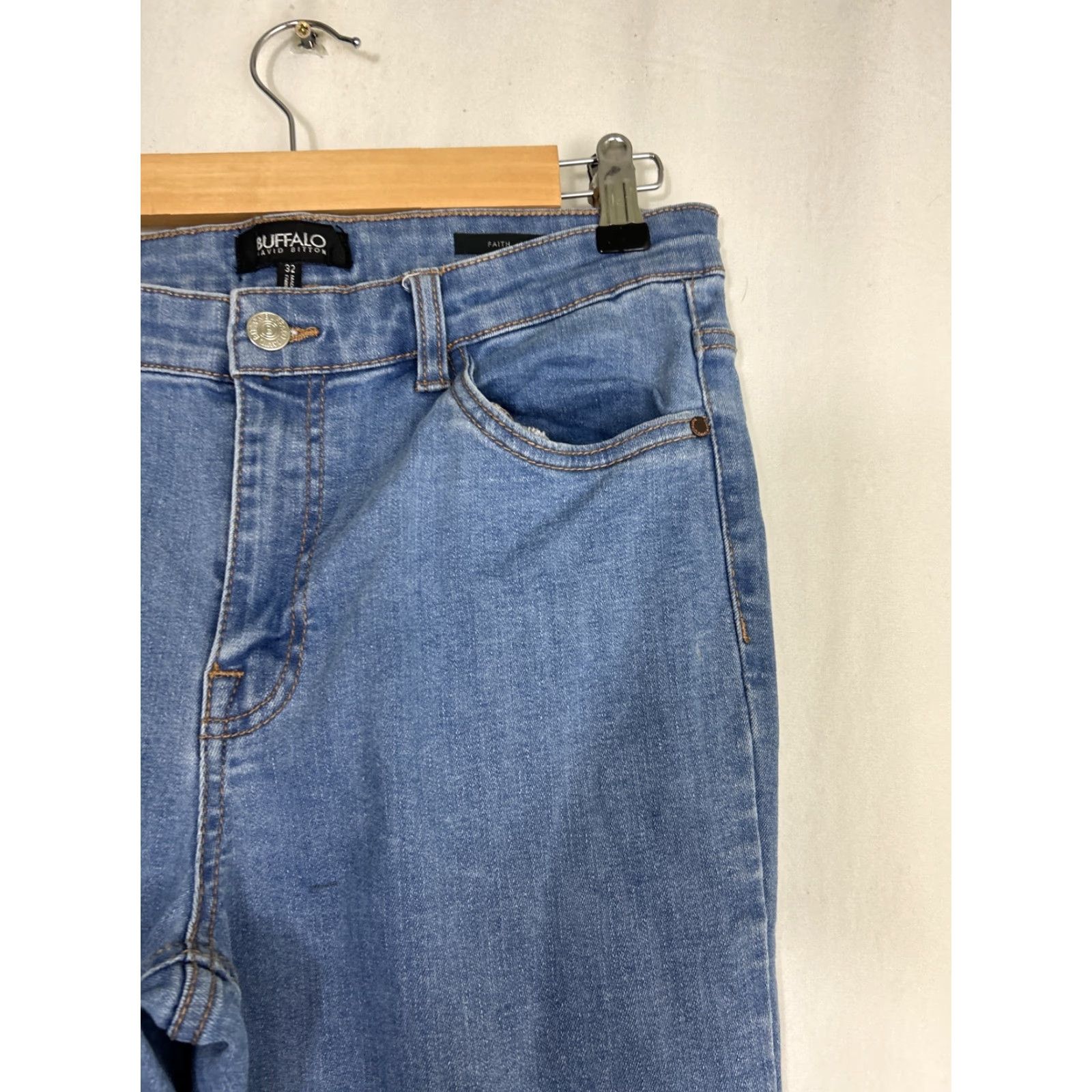 Buffalo David Bitton Buffalo David Bitton Jeans Faith 32x27 Mid Rise Skinny Blue Med Wash Size 24" / US 00 / IT 34 - 5 Thumbnail