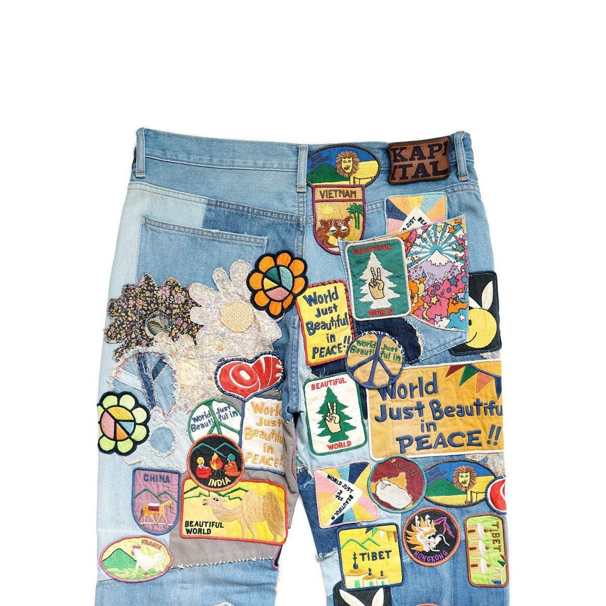 Kapital Kapital 12.5oz Denim 5P Rat Flare Pants (BEAUTIFUL WORLD) Size US 32 / EU 48 - 7 Thumbnail