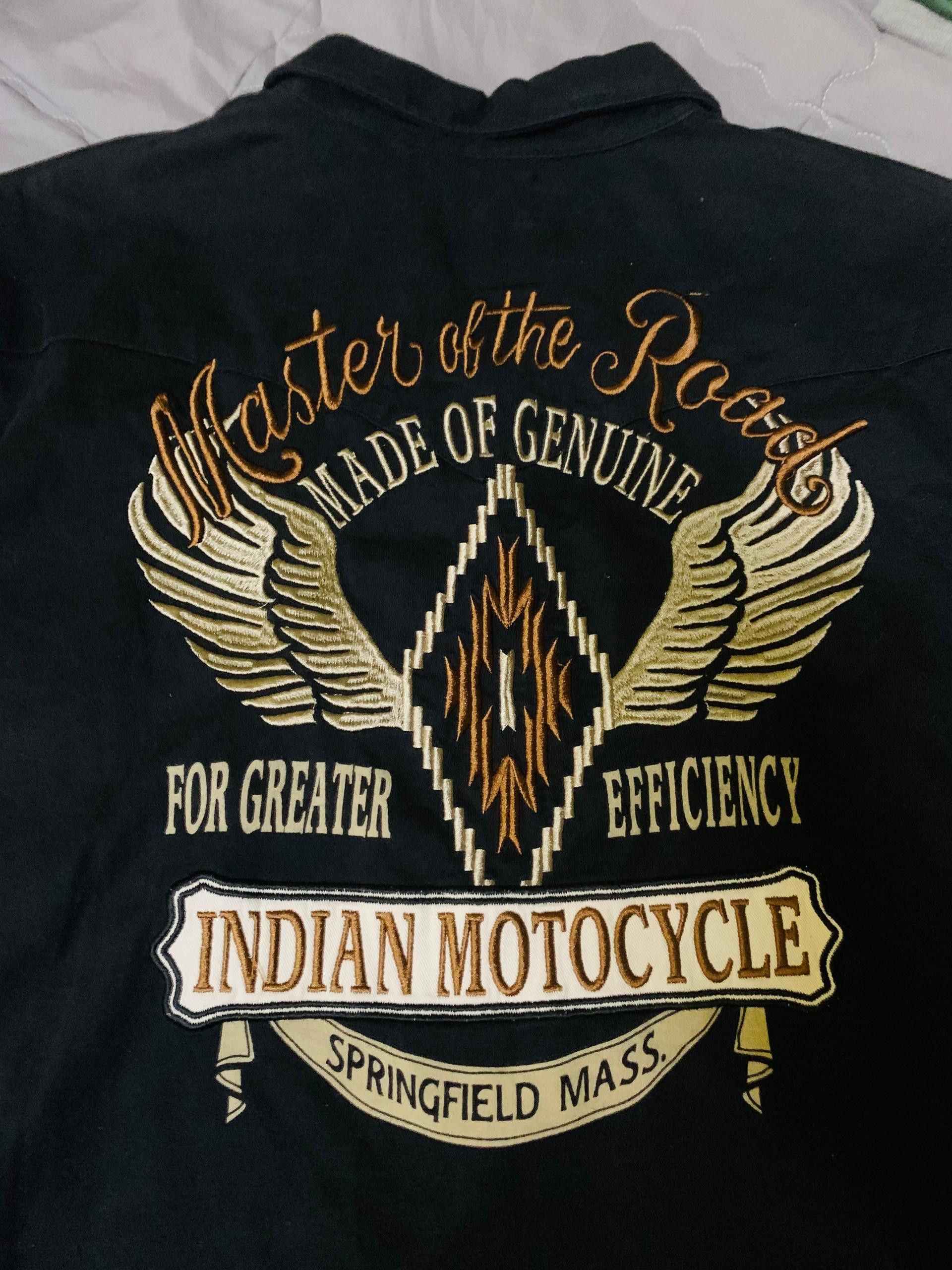 Indian Motorcycle × Native × Vintage Indian Motocycle Rare Embroidered Polo T-shirt Size US XL / EU 56 / 4 - 5 Thumbnail