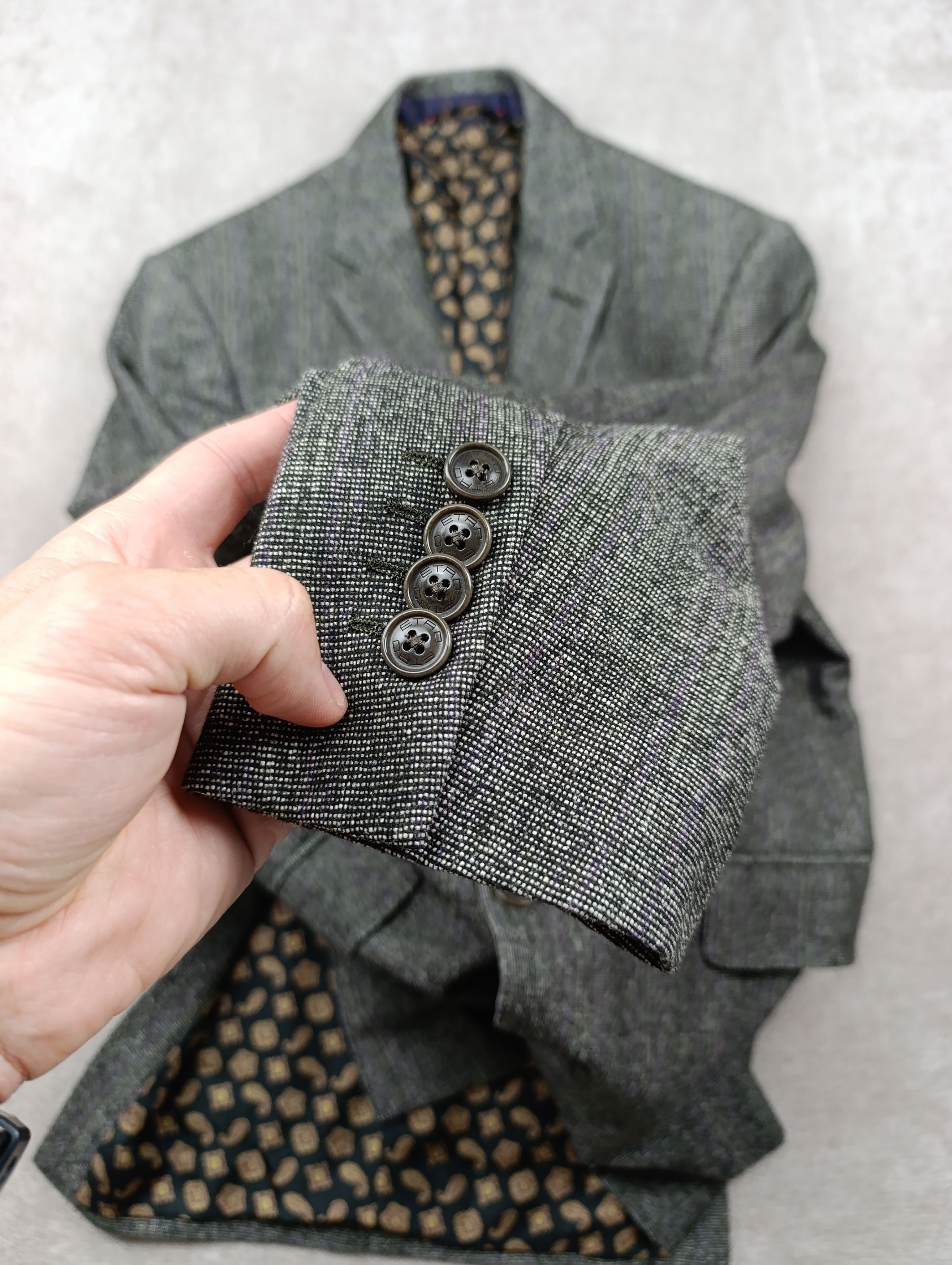 Etro Etro Milano Mens Classic Wool/Silk Suit Size 50R - 7 Thumbnail