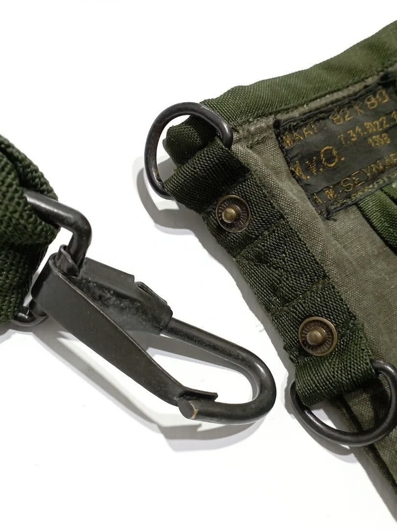 Japanese Brand Vintage Dutch Military Patchwork Sashiko Canvas Sling Bag Size ONE SIZE - 8 Thumbnail