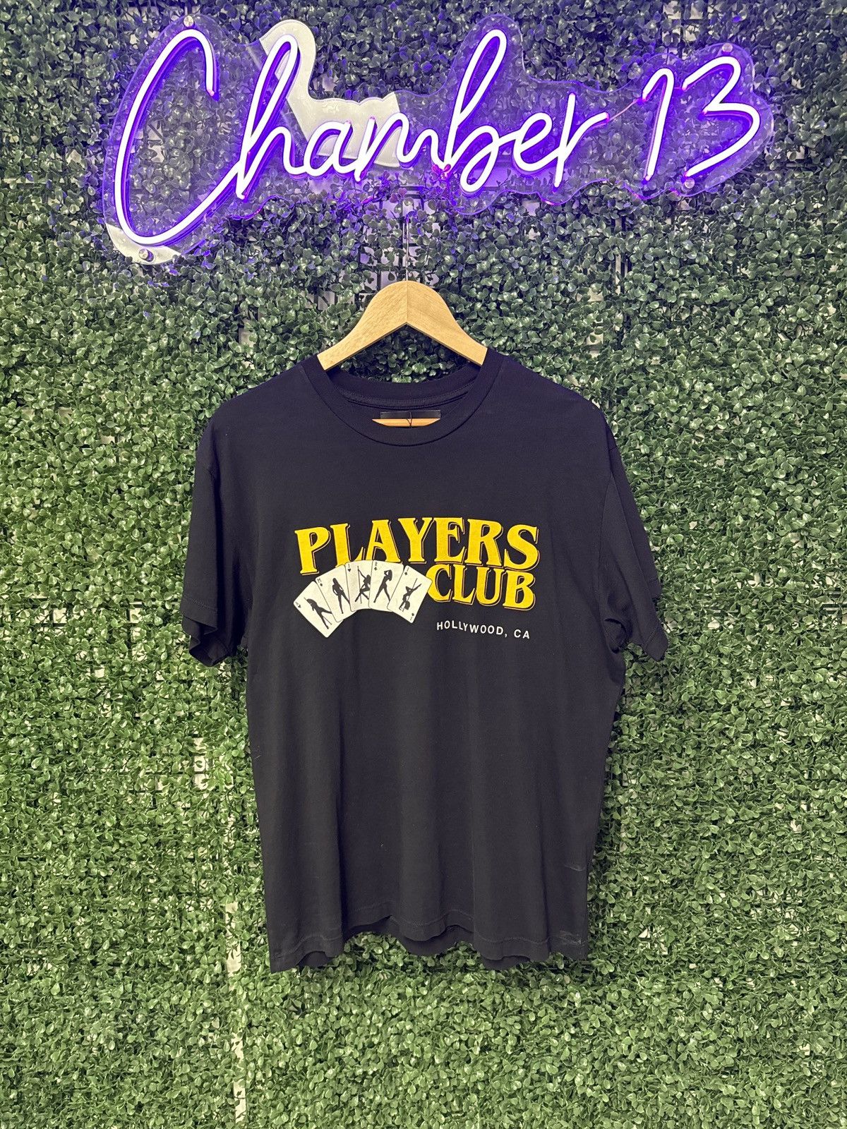 image of Amiri Tee Players Club in Black, Men's (Size XS)