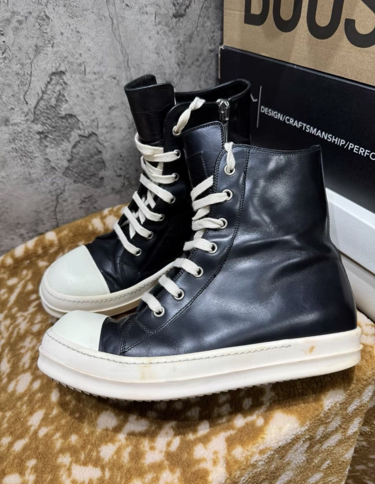 Rick Owens Rick Owens Main Line High Top Ramones K37 Size US 7.5 / EU 40-41 - 2 Thumbnail