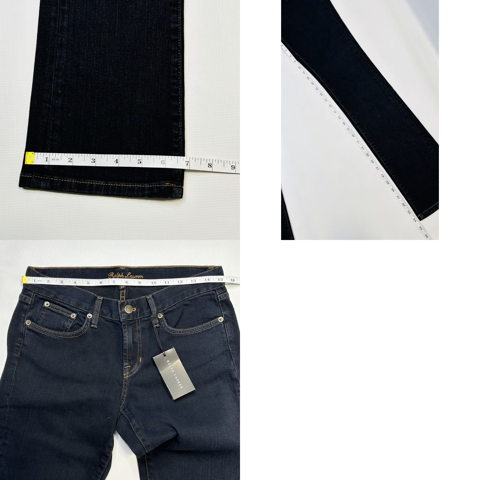 Ralph Lauren VINTAGE? No. Ralph Lauren Low Rise Straight Leg Denim Jeans Dark Wash 29 Tall 34” Inseam NEW Size 29" - 8 Thumbnail