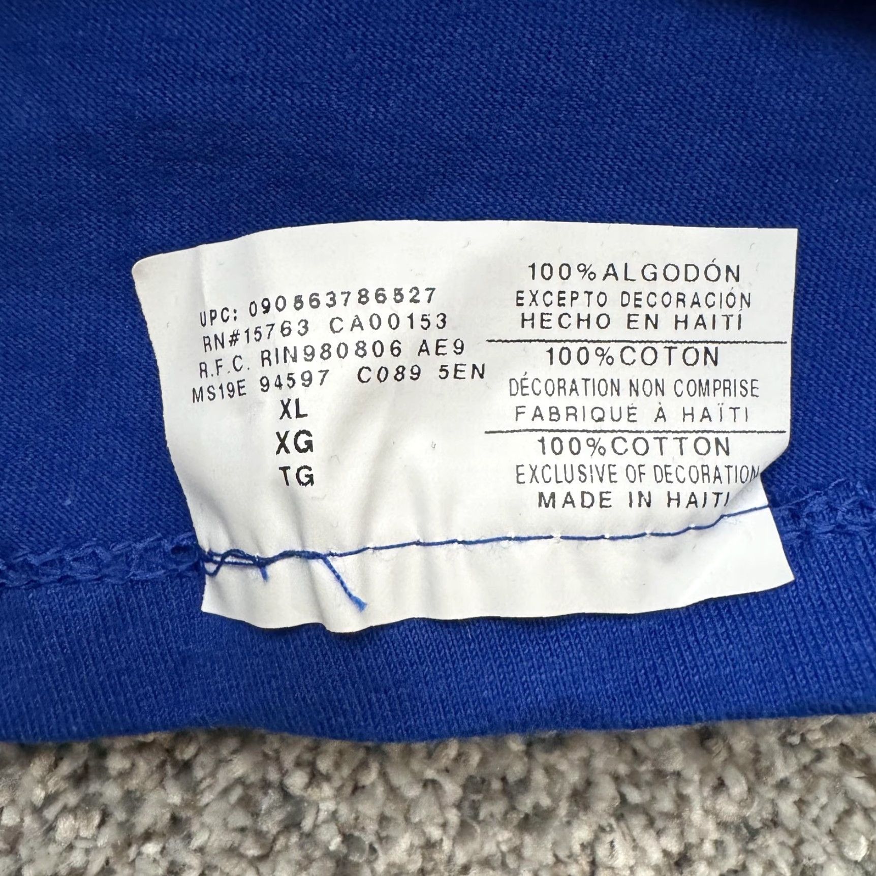 Champion Champion Shirt Mens XL Blue Surf The Web Athletic Tee Embroidered Logo Cotton Size US XL / EU 56 / 4 - 6 Thumbnail