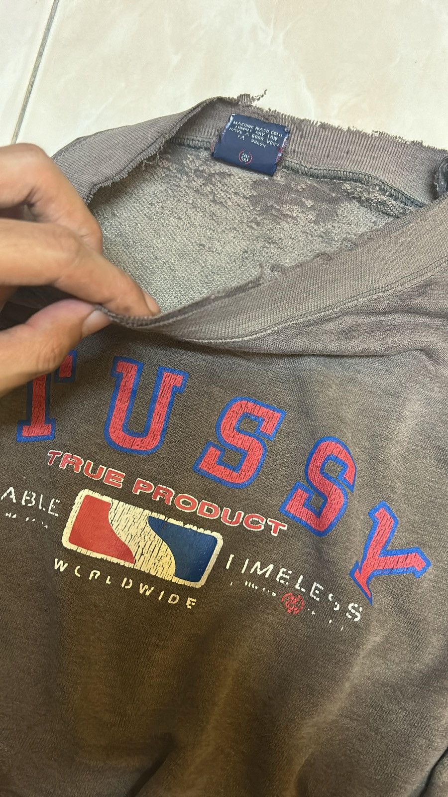 Stussy × Vintage VTG SWEATSHIRT STUSSY Size US XL / EU 56 / 4 - 4 Thumbnail