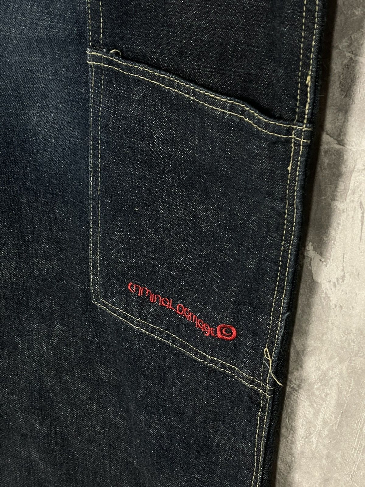 Criminal Damage CRIMNAL DENIM Y2K DENIM JEANS PANTS HIGH WAIST Size US 27 - 11 Thumbnail