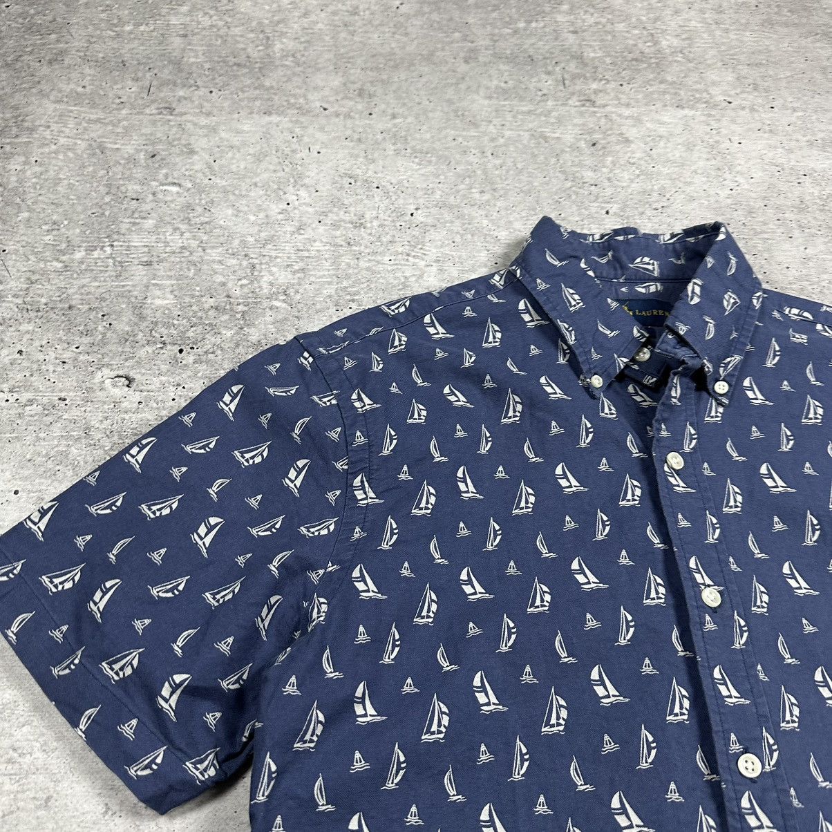 Polo Ralph Lauren Polo Ralph Lauren Yachts Short Sleeve Slim Fit Shirt Men’s Size US M / EU 48-50 / 2 - 2 Thumbnail