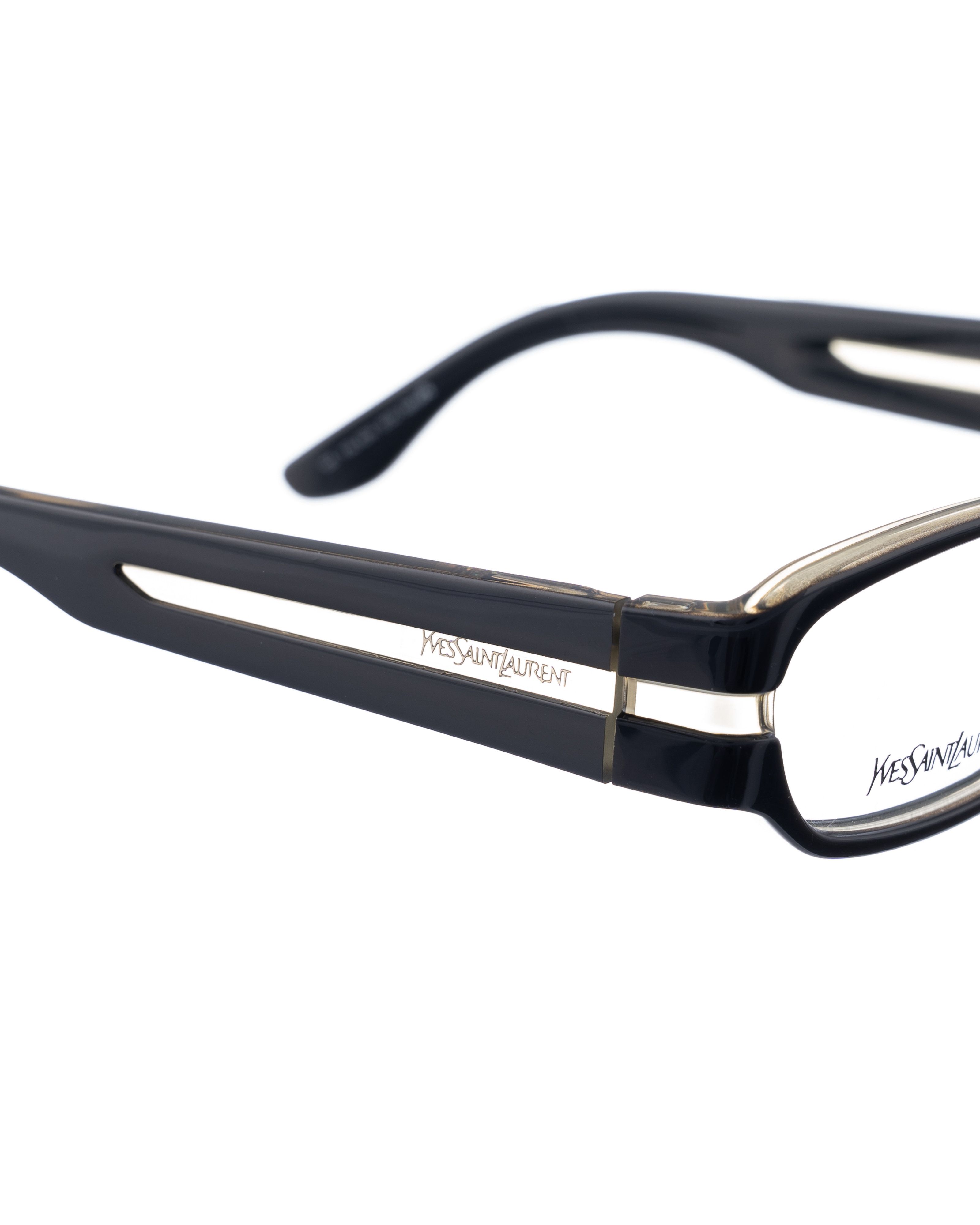 Saint Laurent Paris Yves Saint Laurent 00s Black Glasses Transparent Elements Size ONE SIZE - 1 Thumbnail