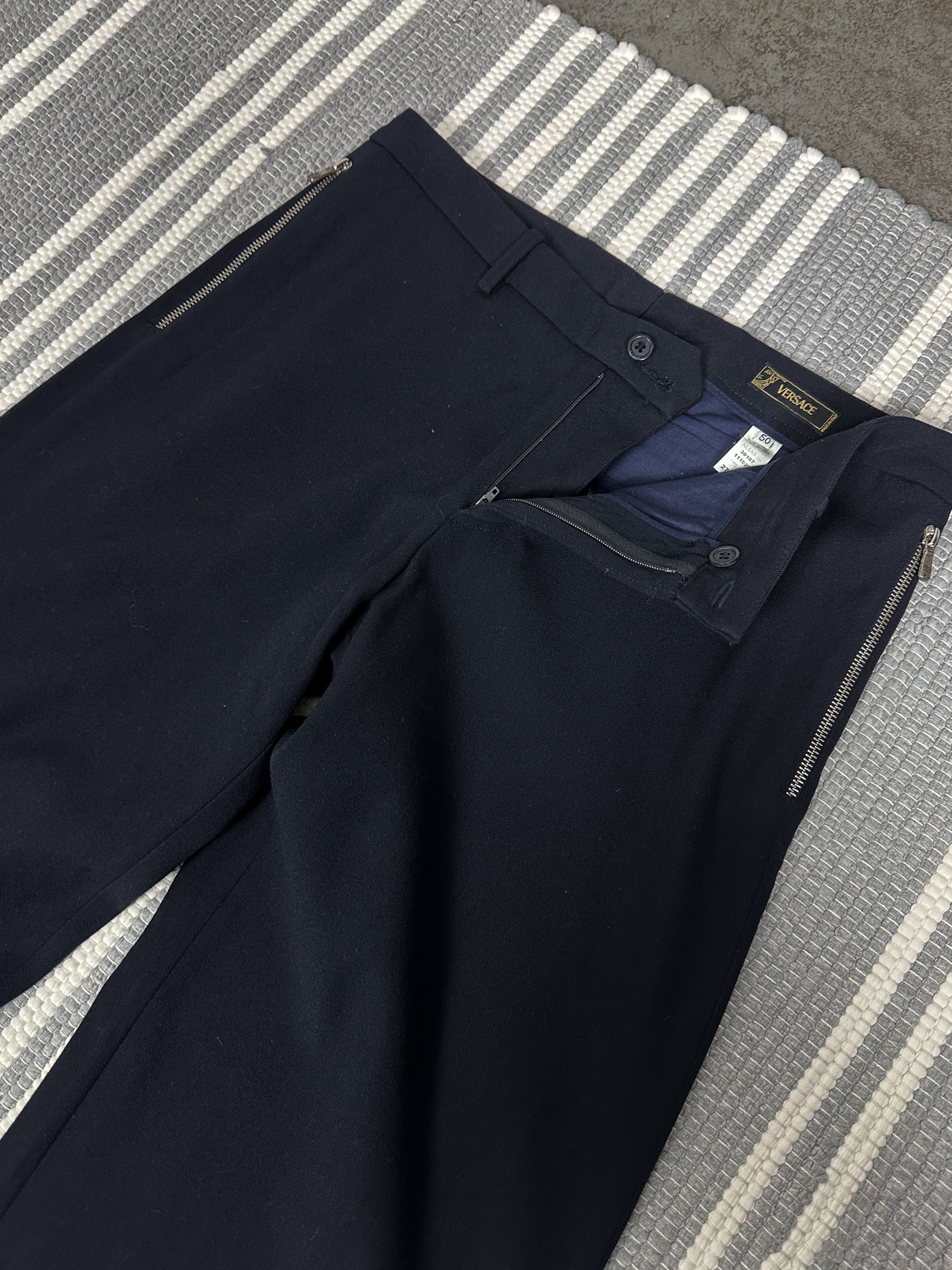Versace Vintage Versace Navy Pants Trousers Size 36" / US 14 / IT 50 - 6 Thumbnail