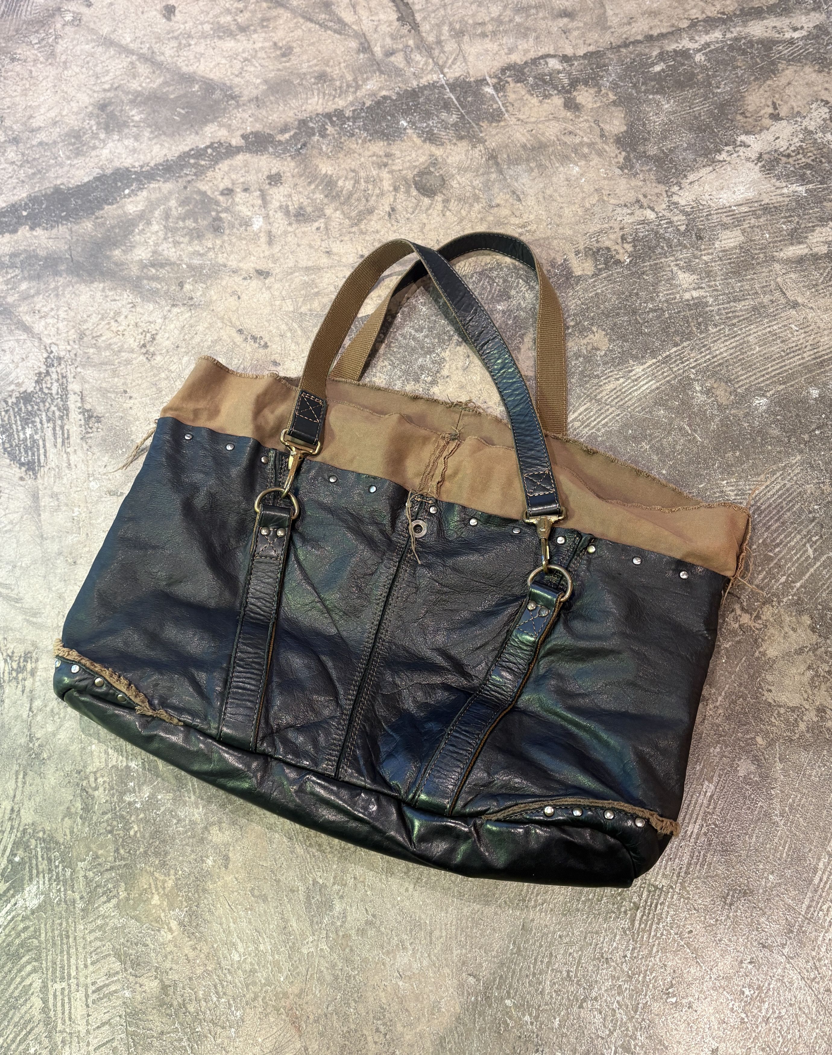 Other Vintage ZER Studded Leather Tote Bag - Japanese Archive Y2K Size ONE SIZE - 1 Thumbnail