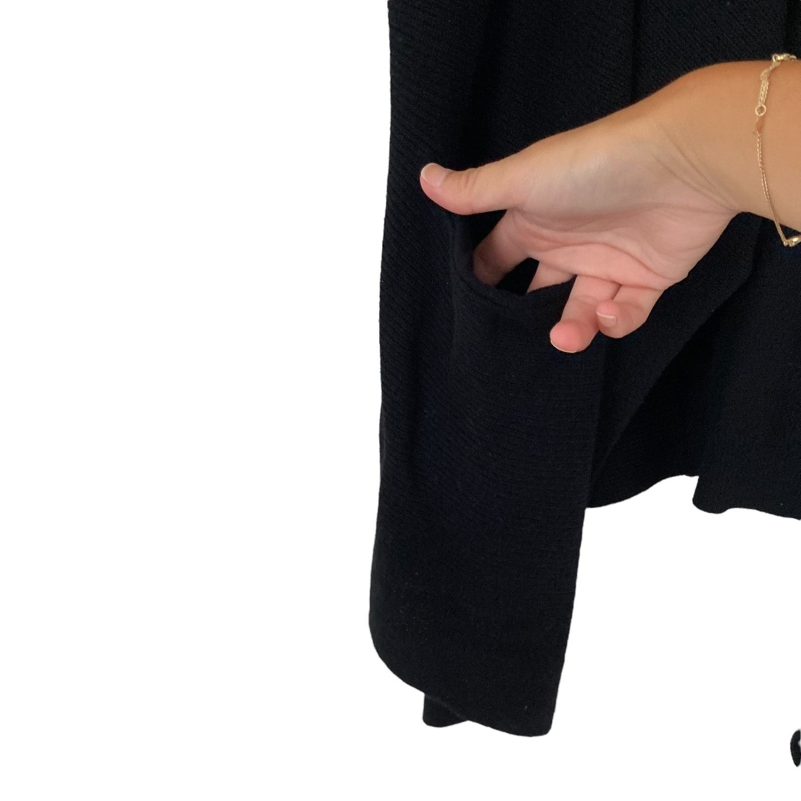 Vince Vince Black Wool Cashmere Sleeveless Cardigan Sz M Size M / US 6-8 / IT 42-44 - 3 Thumbnail