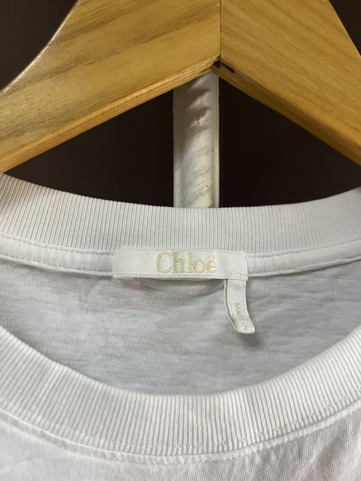 Chloe Chloe Designer Cropped Tee Size L / US 10 / IT 46 - 3 Thumbnail