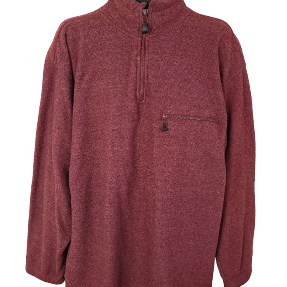 Vintage VINTAGE Rag-Lan NZ Fleece Jacket Mens XL Red 90s Y2K Half Zip Pullover Size US XL / EU 56 / 4 - 2 Thumbnail