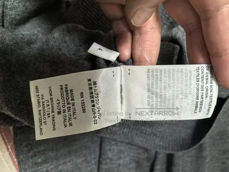 Thom Browne Thom Browne Gray sweater Size US XL / EU 56 / 4 - 8 Thumbnail