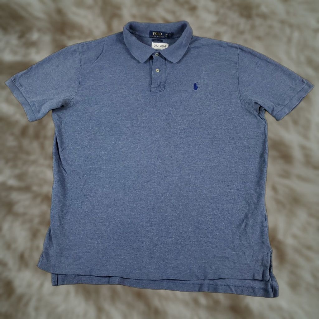 Ralph Lauren Ralph Lauren Polo Shirt Mens XL Blue Pony Casual Short Sleeve Shirt Regular Fit Color-Blocked 90s Preppy Mens Size US XL / EU 56 / 4 - 1 Thumbnail