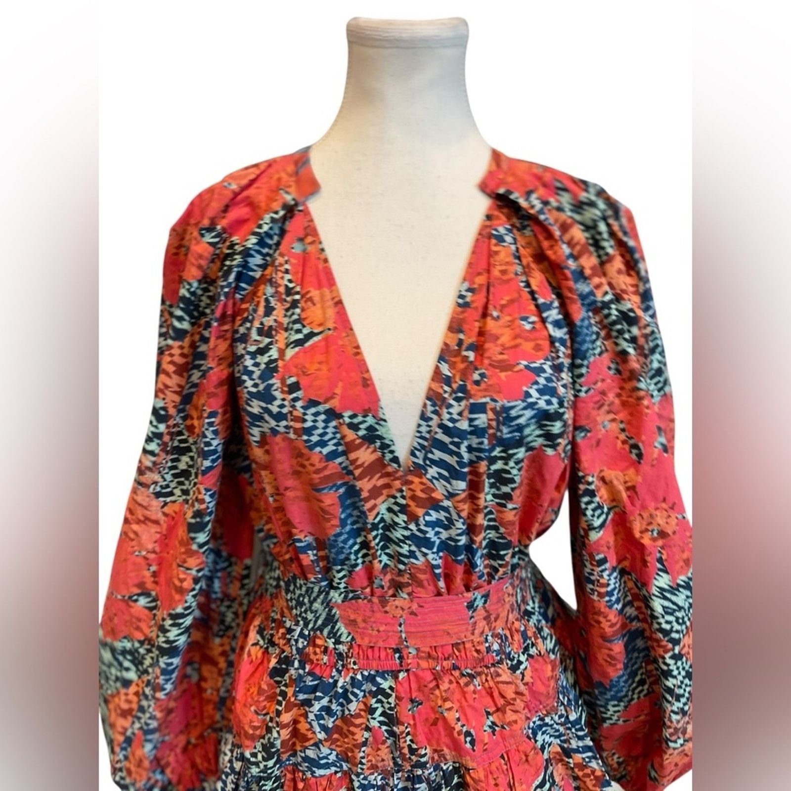 Ulla Johnson ULLA JOHNSON Miranda Tiered Tie-waist Mini Dress Size:8 Size M / US 6-8 / IT 42-44 - 5 Thumbnail