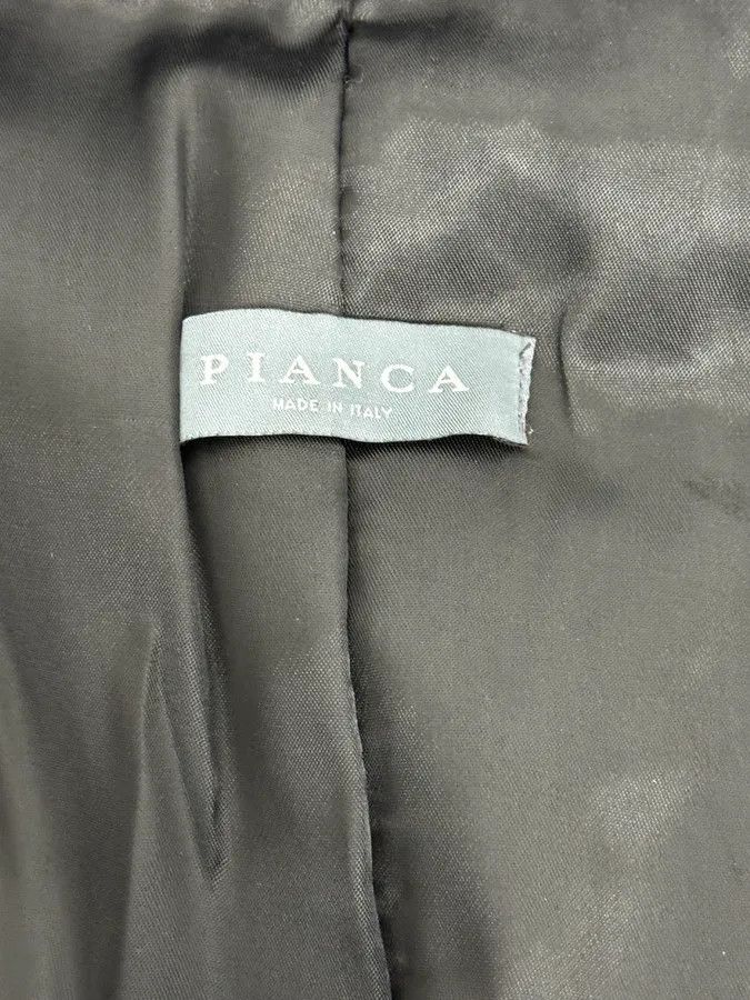 Vintage 2000s Italian Black Leather Pony Hair Long Jacket Size US M / EU 48-50 / 2 - 10 Thumbnail