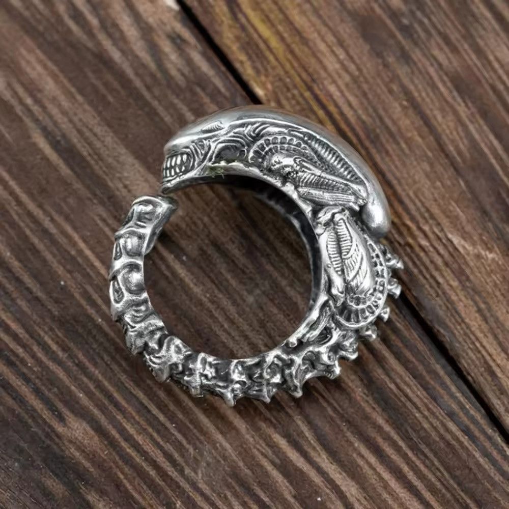 Vintage Retro Alien Resizeable Ring Size ONE SIZE - 4 Thumbnail