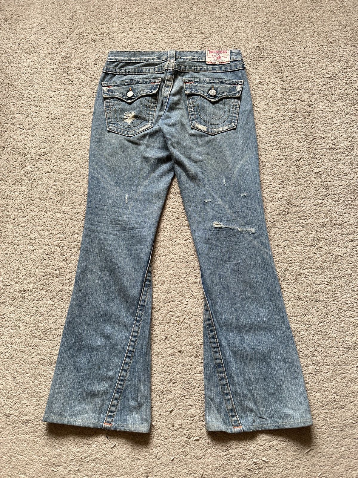 True Religion 2000s True Religion Distressed Flare Jeans Size US 30 / EU 46 - 7 Thumbnail