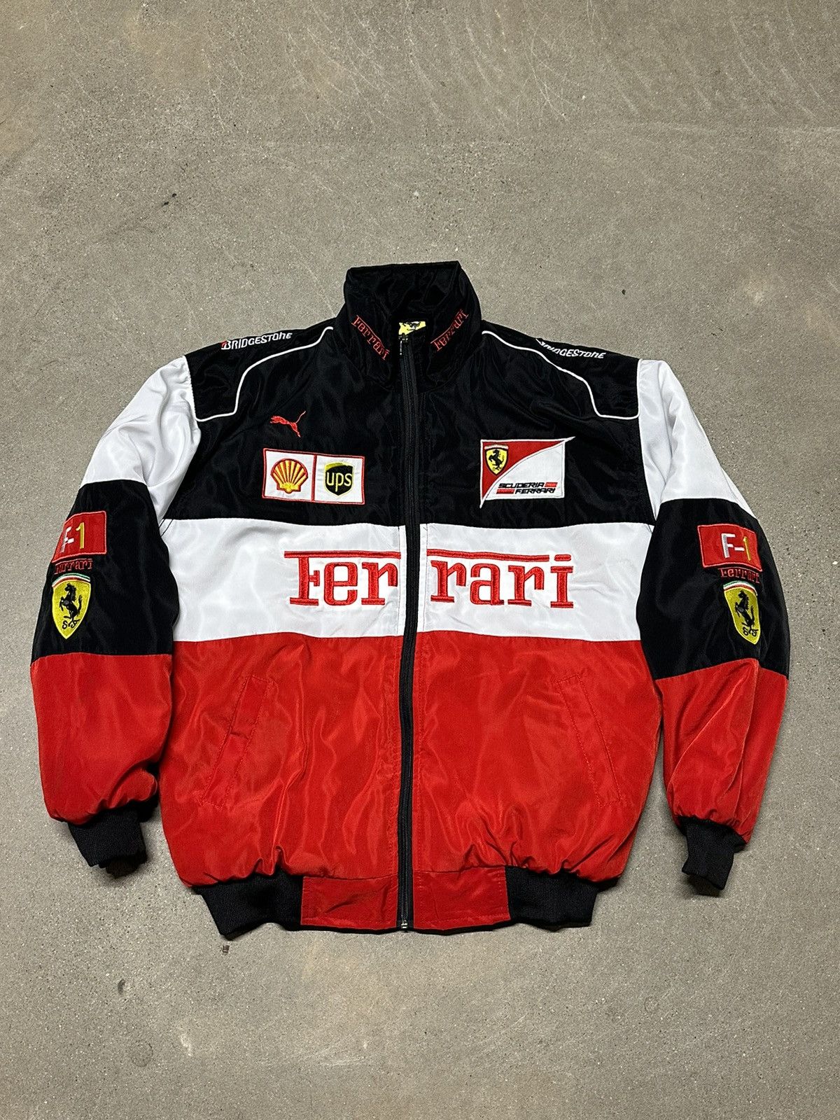 Vintage VINTAGE RACING JACKET FERRARI Y2K 1995 BIG EMBROIDERED LOGO ...