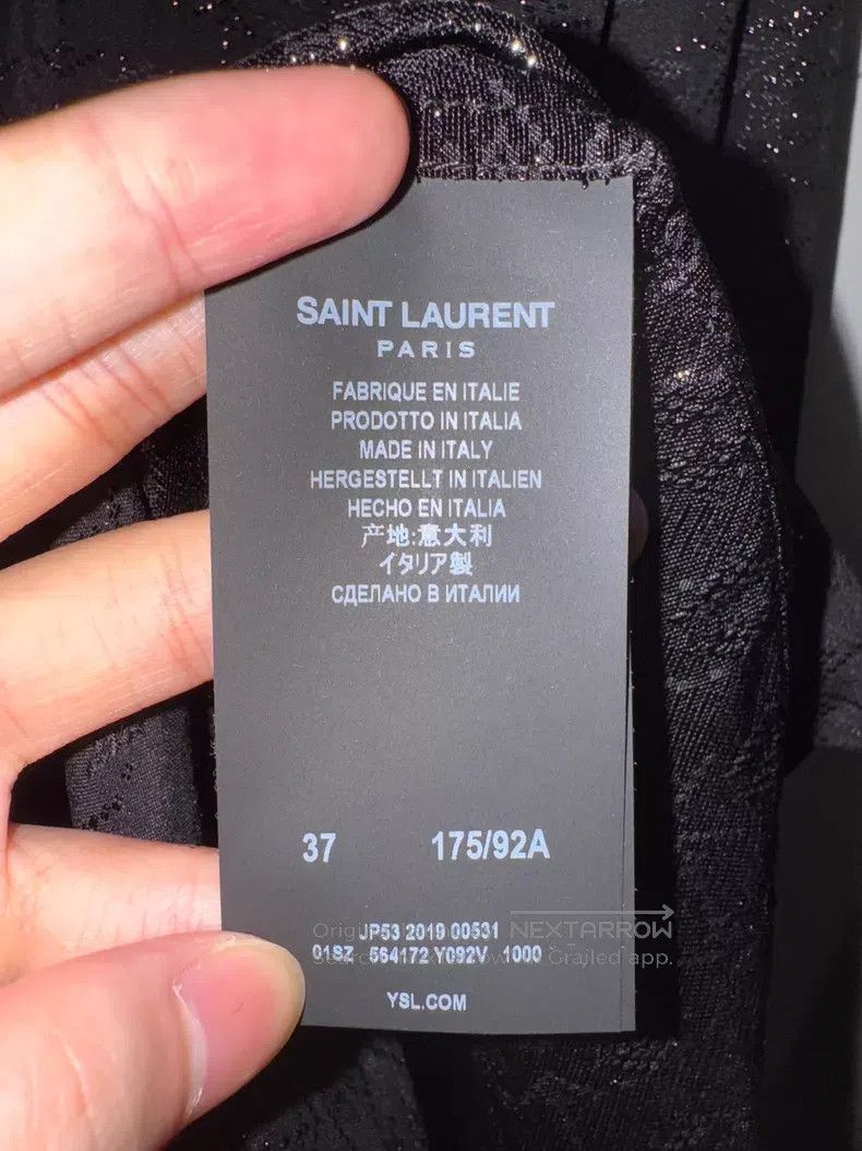 Saint Laurent Paris Saint Laurent Paris Size 37 Mulberry Silk Subtle Pattern E Size US S / EU 44-46 / 1 - 8 Thumbnail