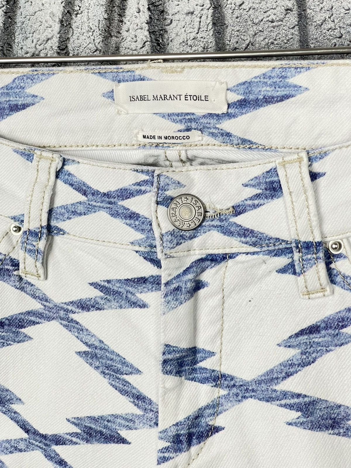 Isabel Marant Etoile Isabel Marant Etoile Nea Printed White Jeans Women’s Size 40 Size 28" / US 6 / IT 42 - 12 Thumbnail