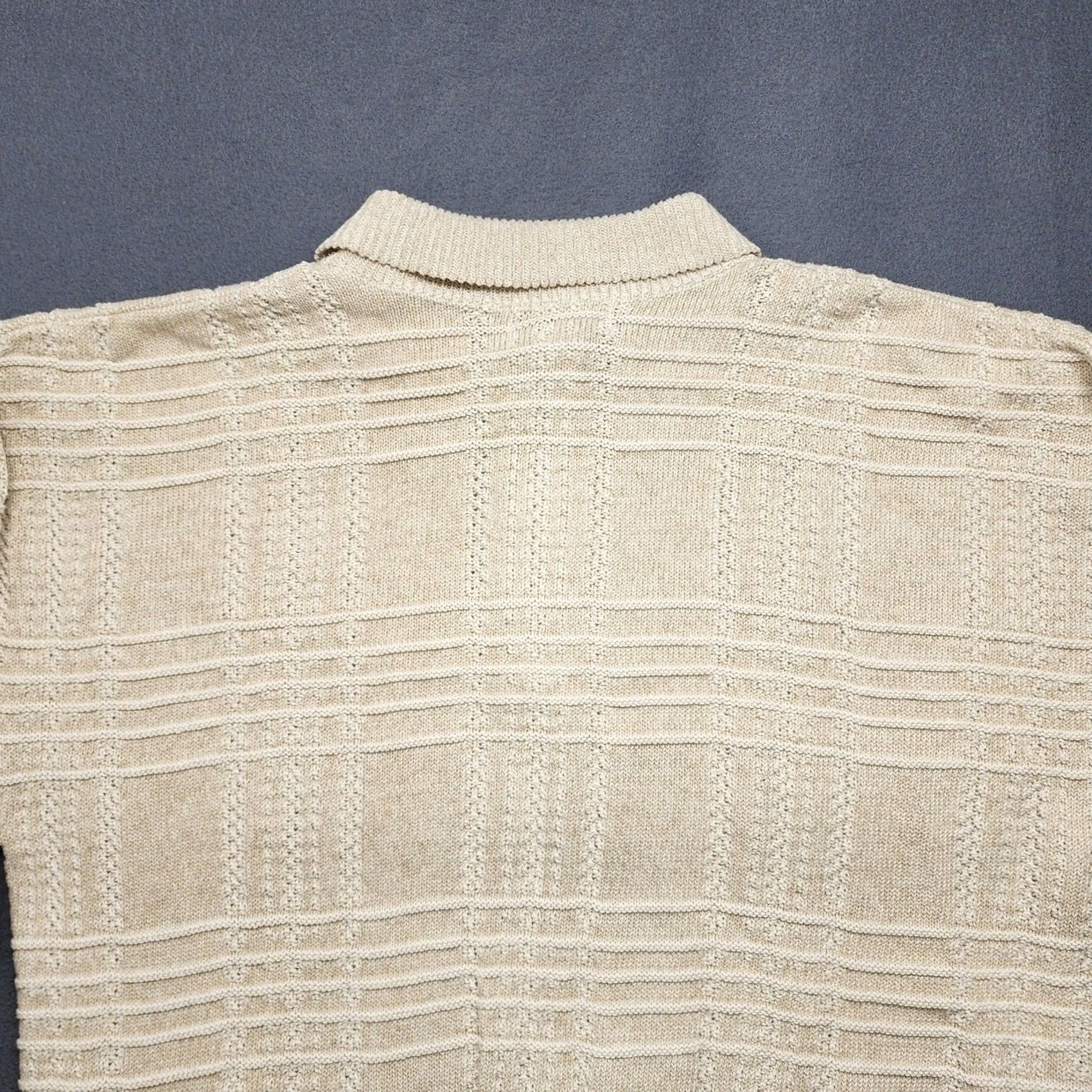 Vintage VINTAGE Boca Classics Shirt Mens XL Beige 3D Textured Long Sleeve Polo 2003 Y2K Mens XL Beige Polo Size US XL / EU 56 / 4 - 7 Thumbnail