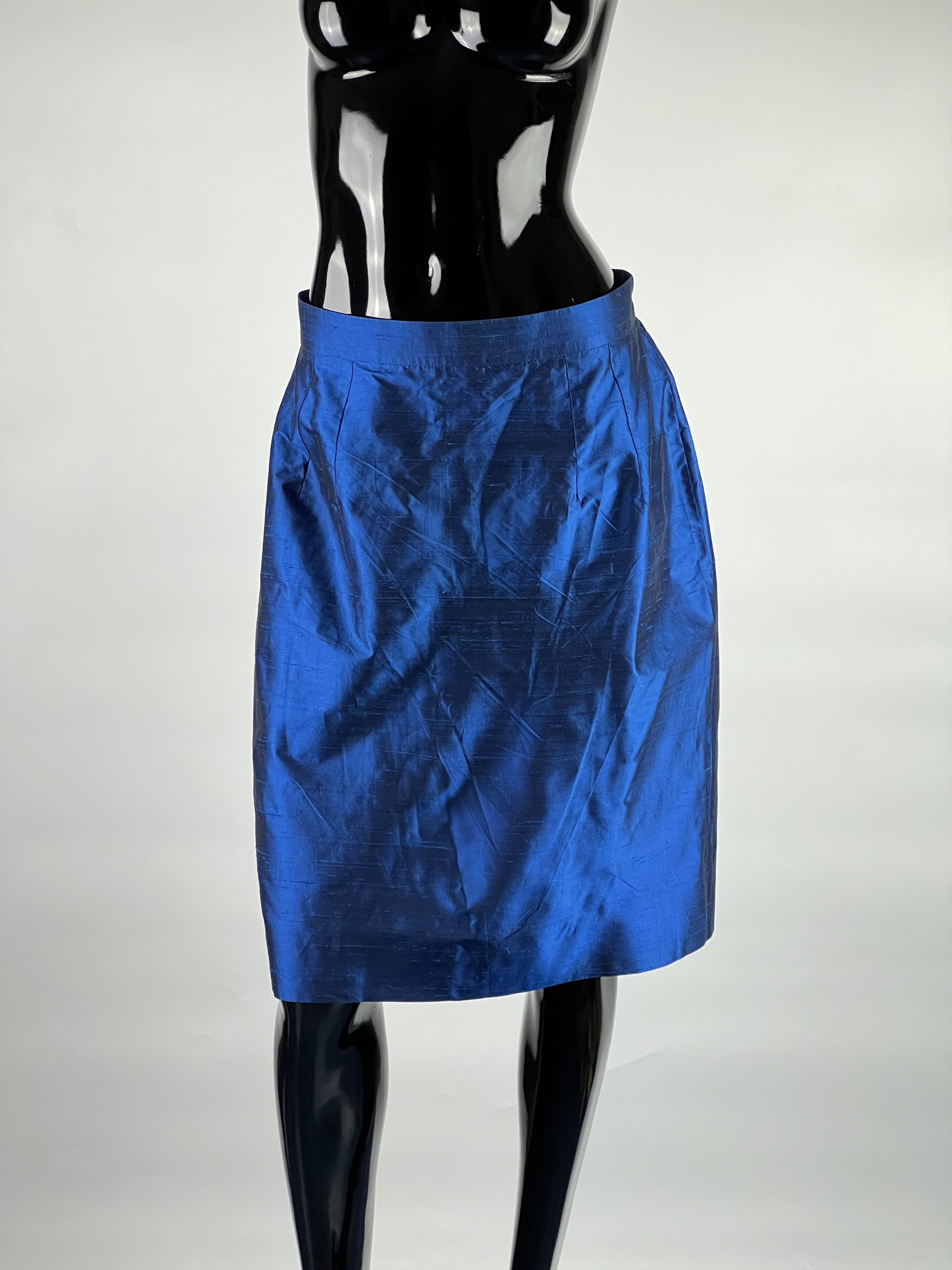 Yves Saint Laurent 90s Rare Vtg Yves Saint Laurent Variation 100% Silk Skirt Size 32" / US 10 / IT 46 - 1 Thumbnail