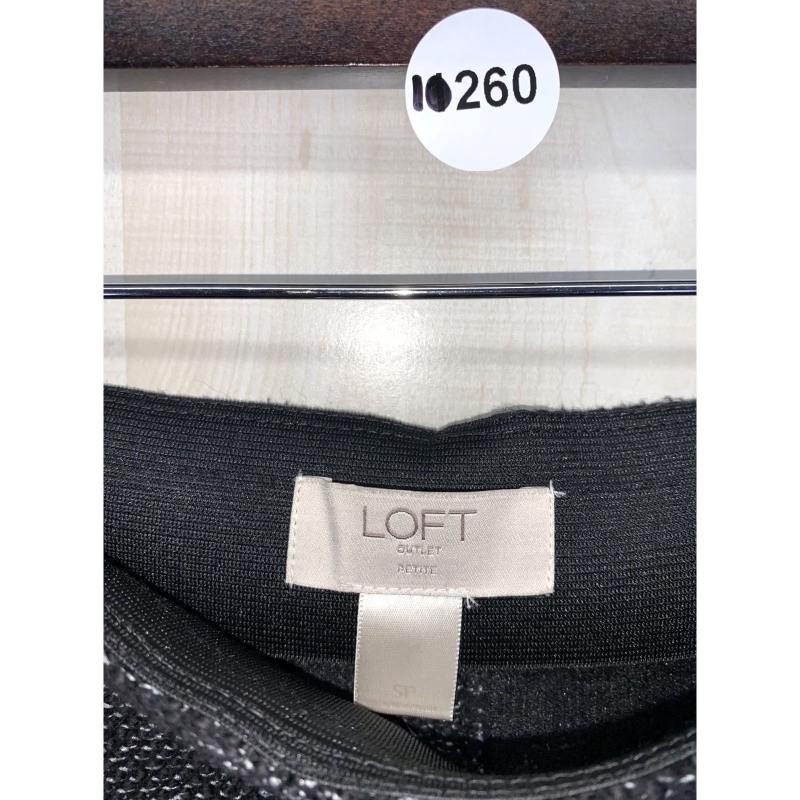 Loft VINTAGE Loft Heather Black Tweed Woven Pull On Skirt Womens Petite Small-10260 Size 28" / US 6 / IT 42 - 7 Thumbnail