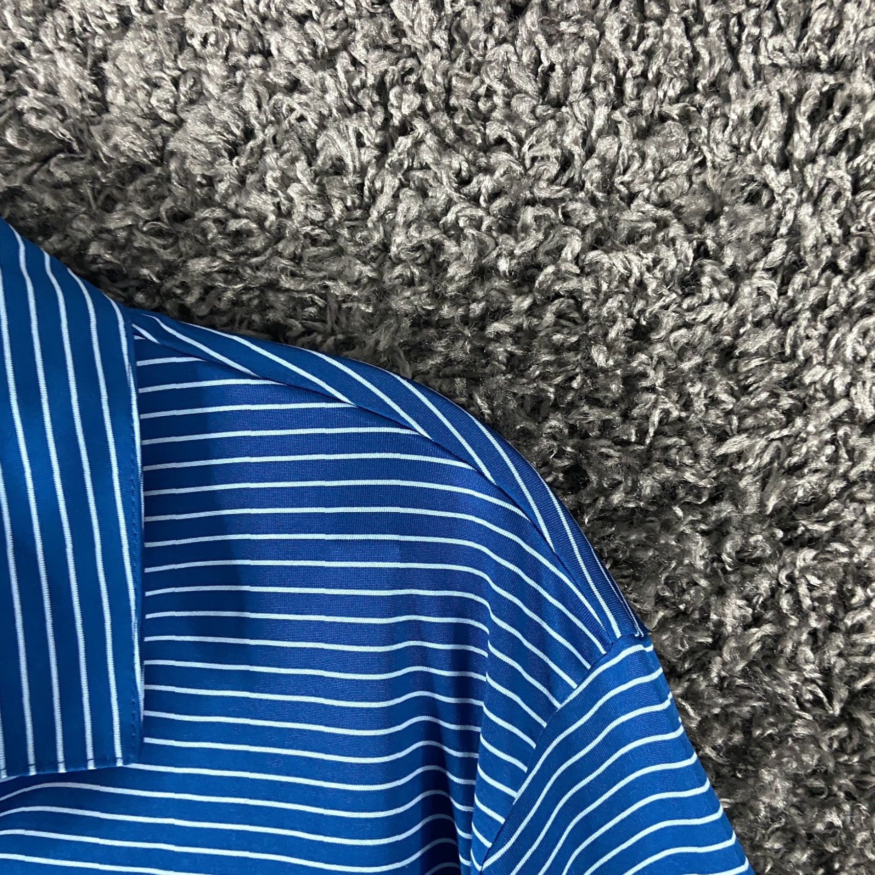 PGA Tour PGA TOUR Polo Shirt Striped Blue Men’s M Short Sleeve Size US M / EU 48-50 / 2 - 4 Thumbnail