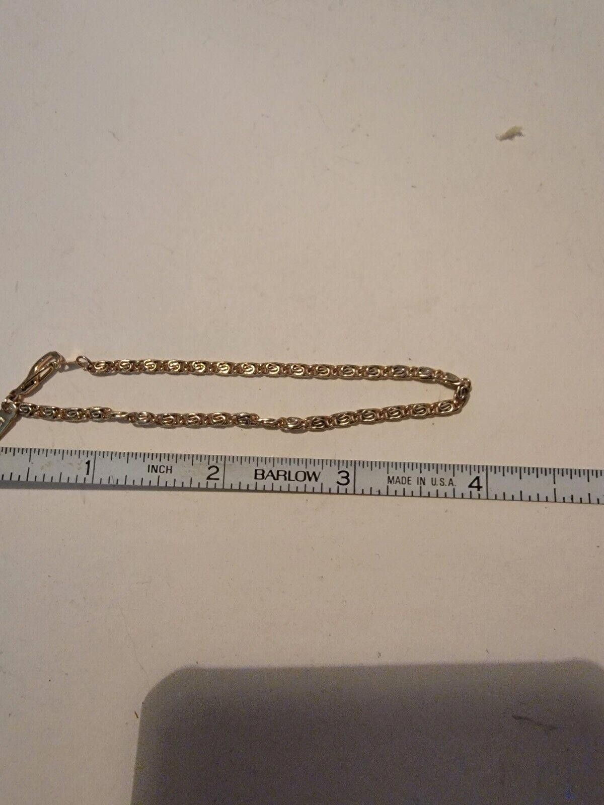 The Unbranded Brand 18k GP Stamped Gold Plated Chain Cuff Bracelet Tennis Size ONE SIZE - 3 Thumbnail