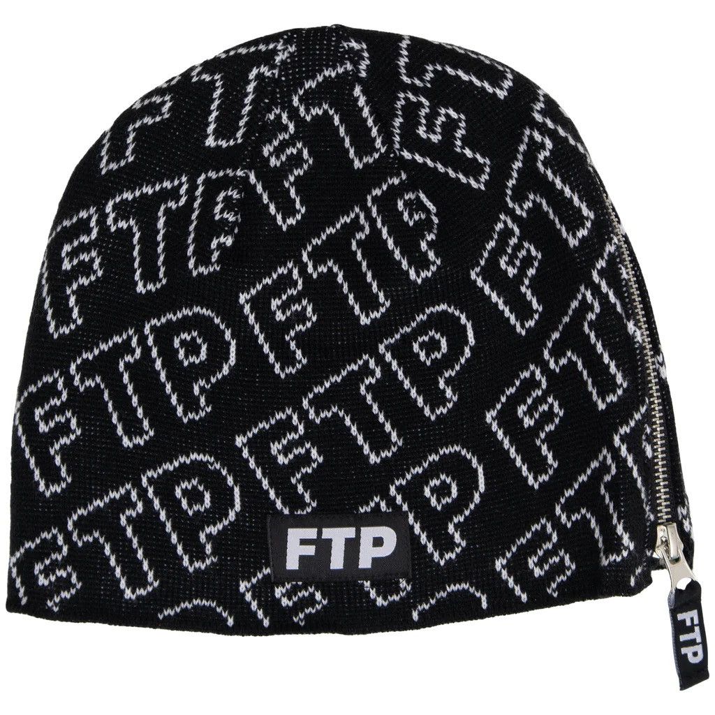 Fuck The Population FTP Zipper Beanie Black NEW Size ONE SIZE - 5 Thumbnail