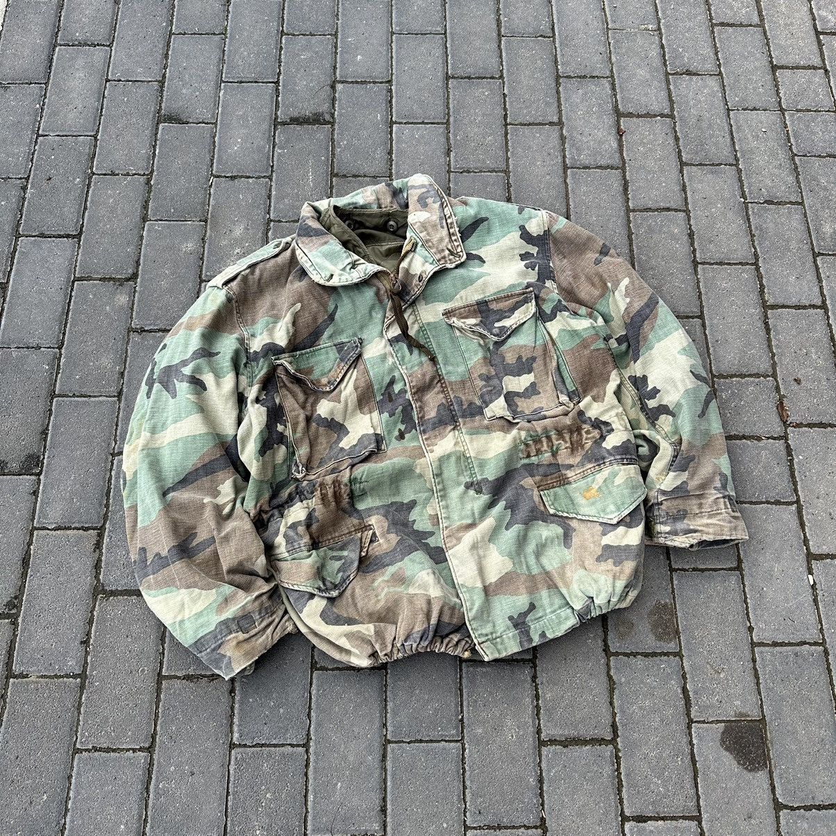 image of Alpha Industries Made In Usa Field M65 Camo Jacket in Camouflage, Men's (Size Large)