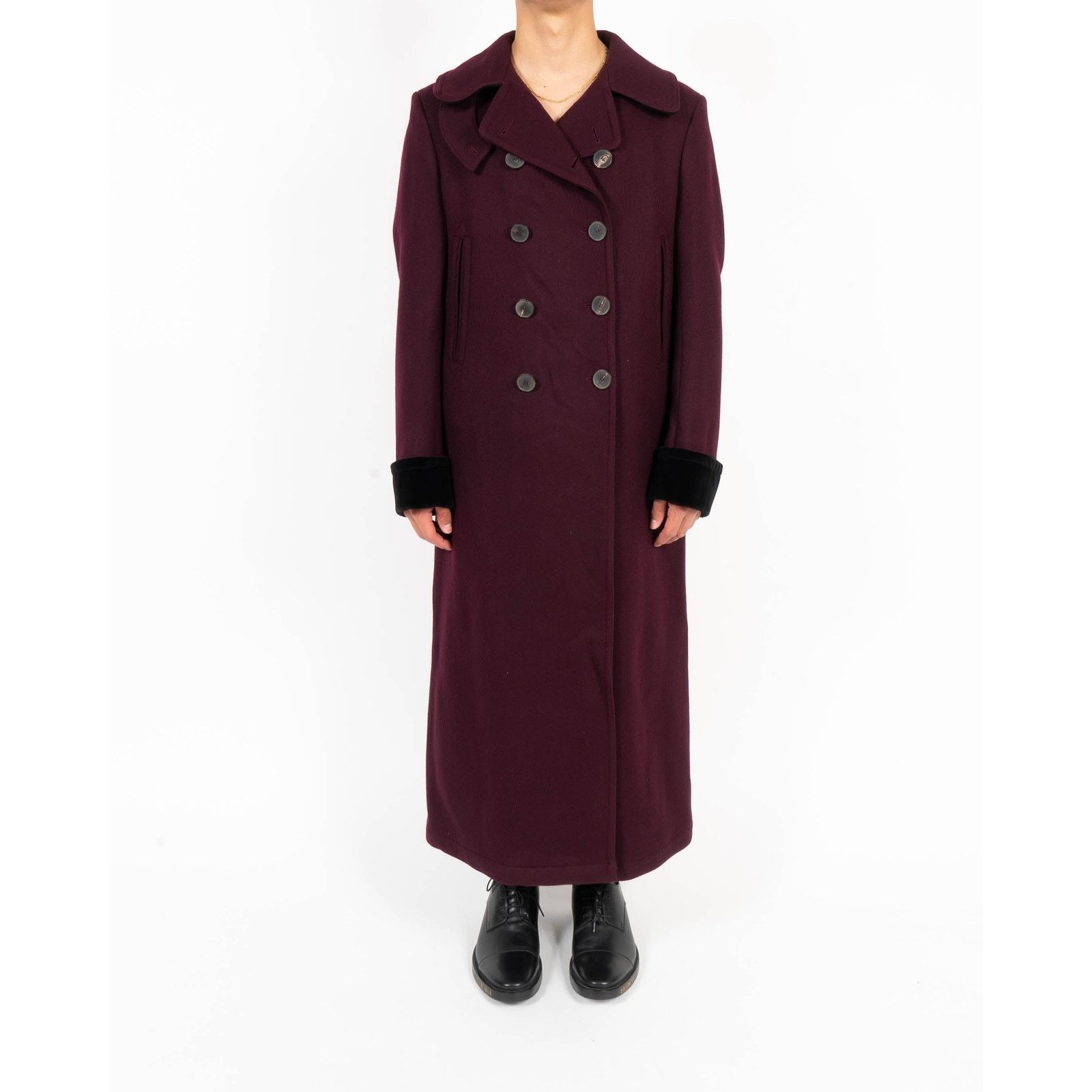 Haider Ackermann FW17 Oversized Double Breasted Coat in Plum Wool Size US M / EU 48-50 / 2 - 3 Thumbnail