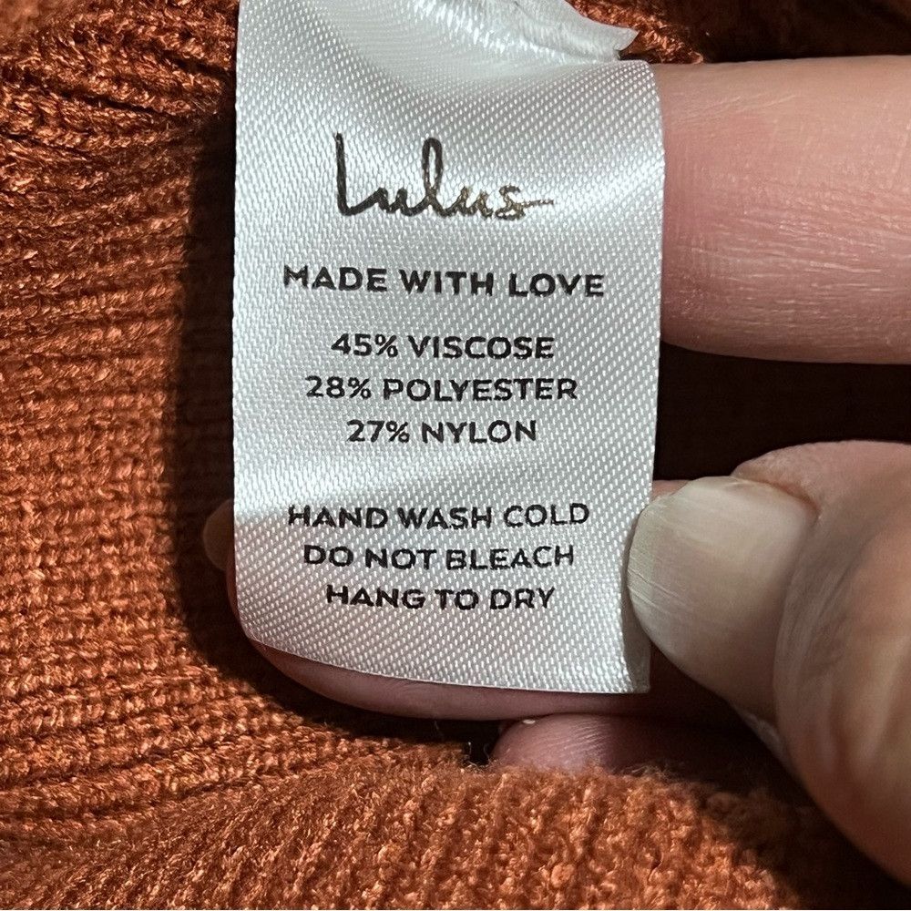 Lulus Lulu’s All For One Knit Balloon Sleeve Sweater Mini Dress W Size L / US 10 / IT 46 - 4 Thumbnail