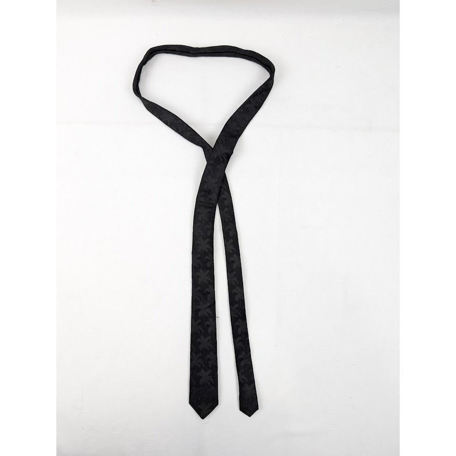 Saint Laurent Paris o1rshd1 Size:OS / Cravate Cocotier Woven Seta Scarf in Black Size ONE SIZE - 1 Thumbnail