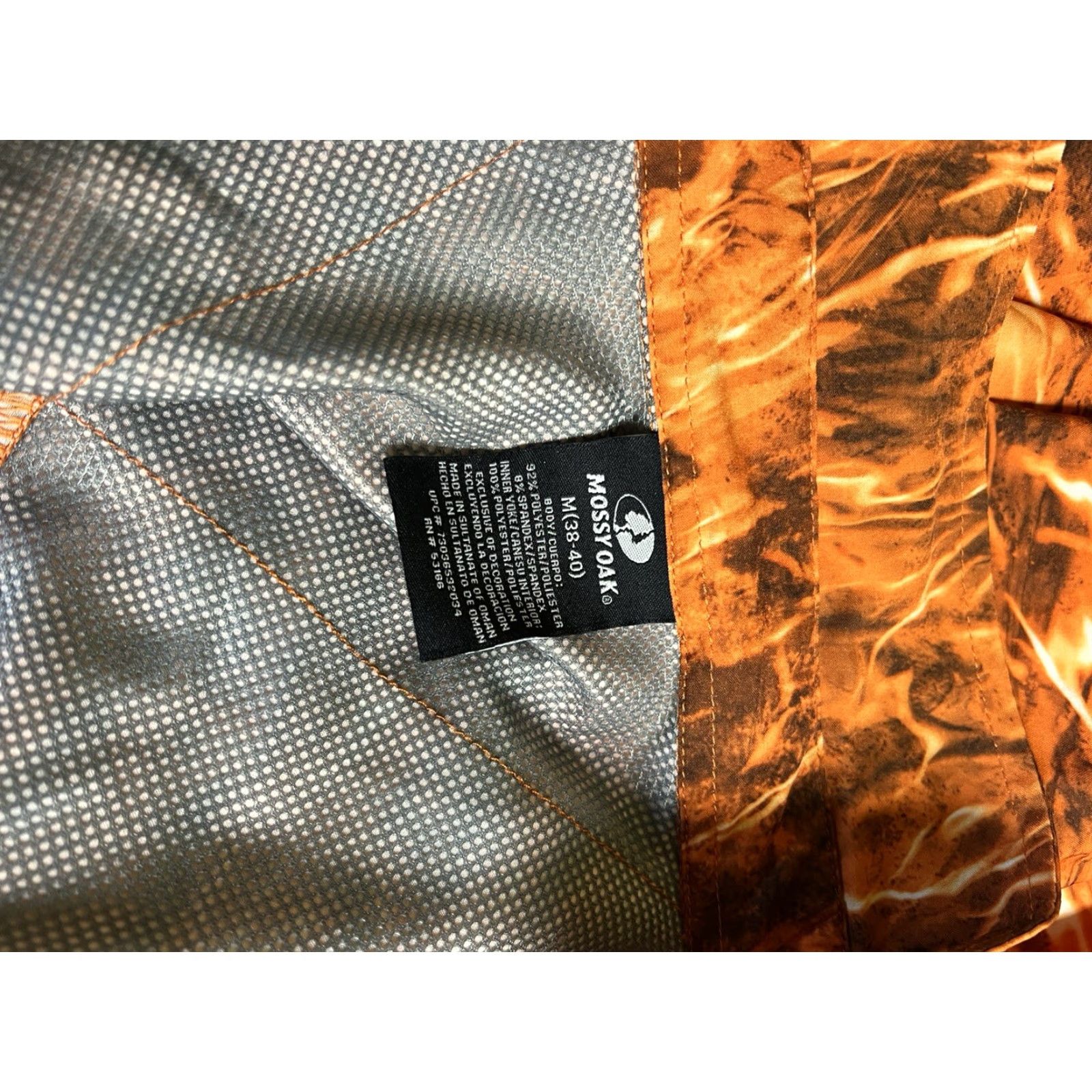 Vintage Mossy Oak Elements Fire Pattern Mens Orange Long Sleeve Shirt M Hunt Shirt Size US M / EU 48-50 / 2 - 5 Thumbnail