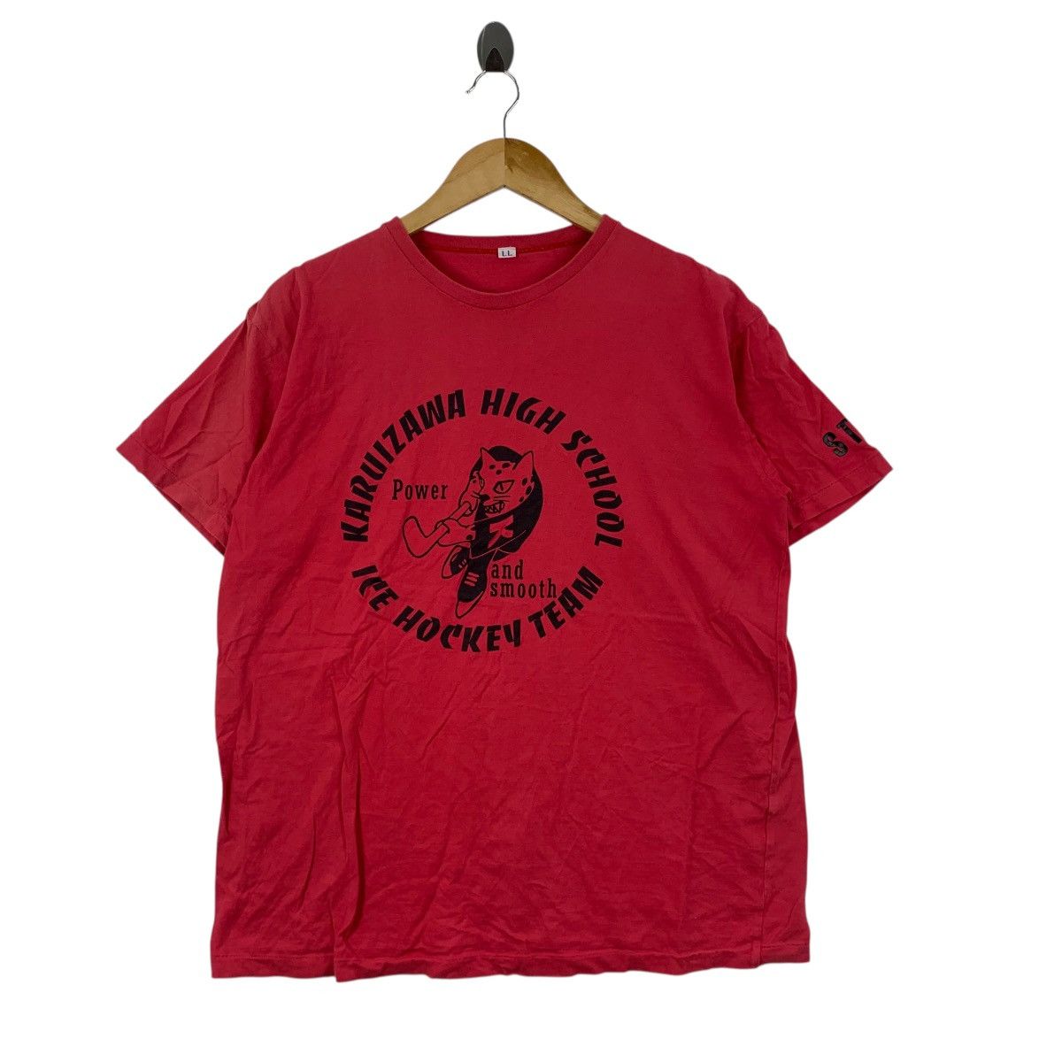Vintage Vintage 90s KARUIZAWA HIGH SCHOOL Ice Hockey Team Tee Shirt Size US L / EU 52-54 / 3 - 4 Thumbnail