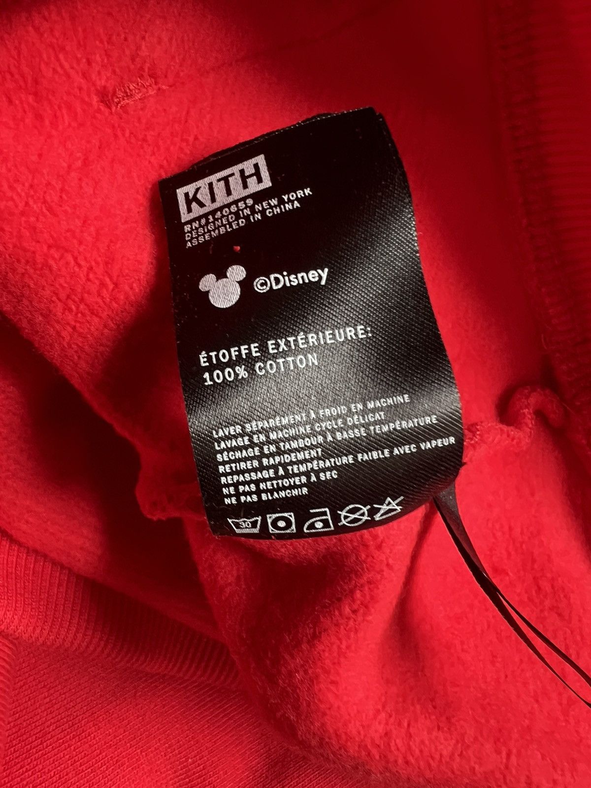 Disney × Kith KITH x Disney Red Sleeve Patches Hoodie FW19 NEW Size US S / EU 44-46 / 1 - 12 Thumbnail
