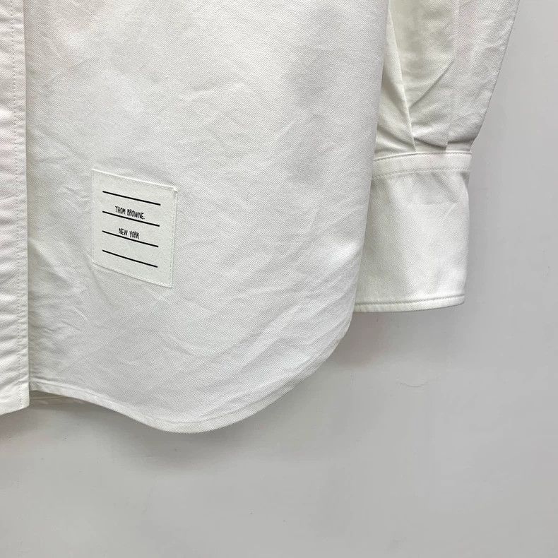 Thom Browne Thom browne Size 38 White classic four-bar cotton lapel si Size US XXS / EU 40 - 4 Thumbnail