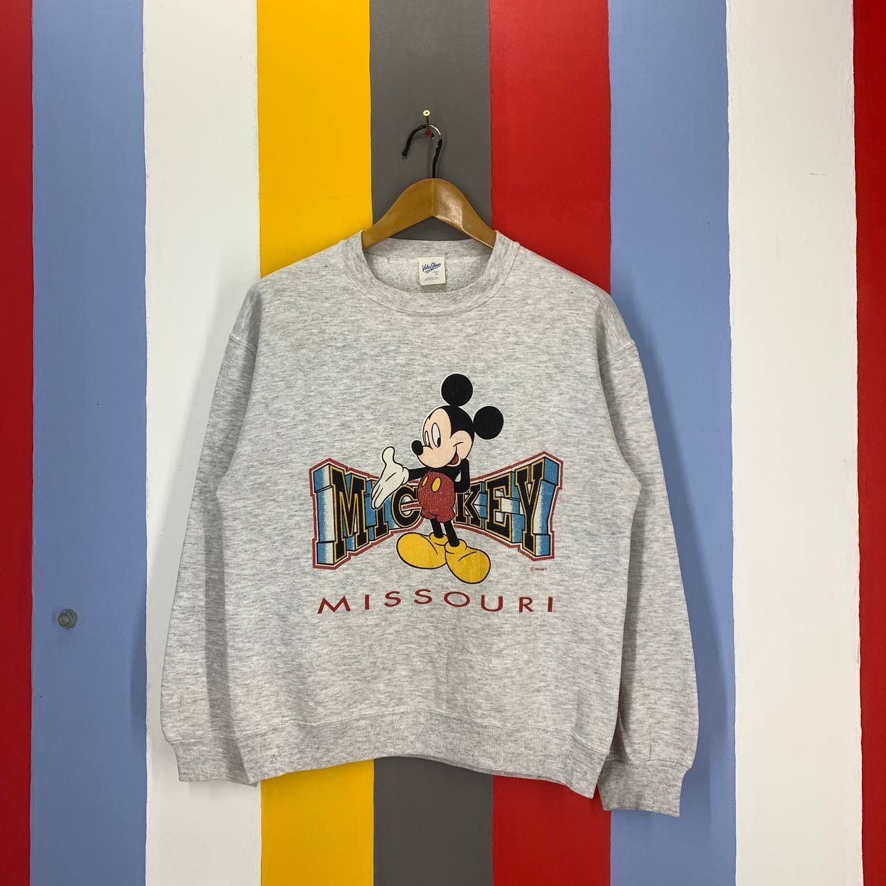 Velva Sheen 90s Vintage MICKEY MISSOURI 50/50 Sweatshirt #2287/24 Size US M / EU 48-50 / 2 - 1 Thumbnail